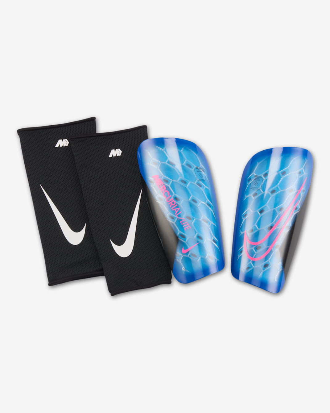 Nike Mercurial Lite Soccer Shin Guards - Racer Blue/Black/Pink Blast