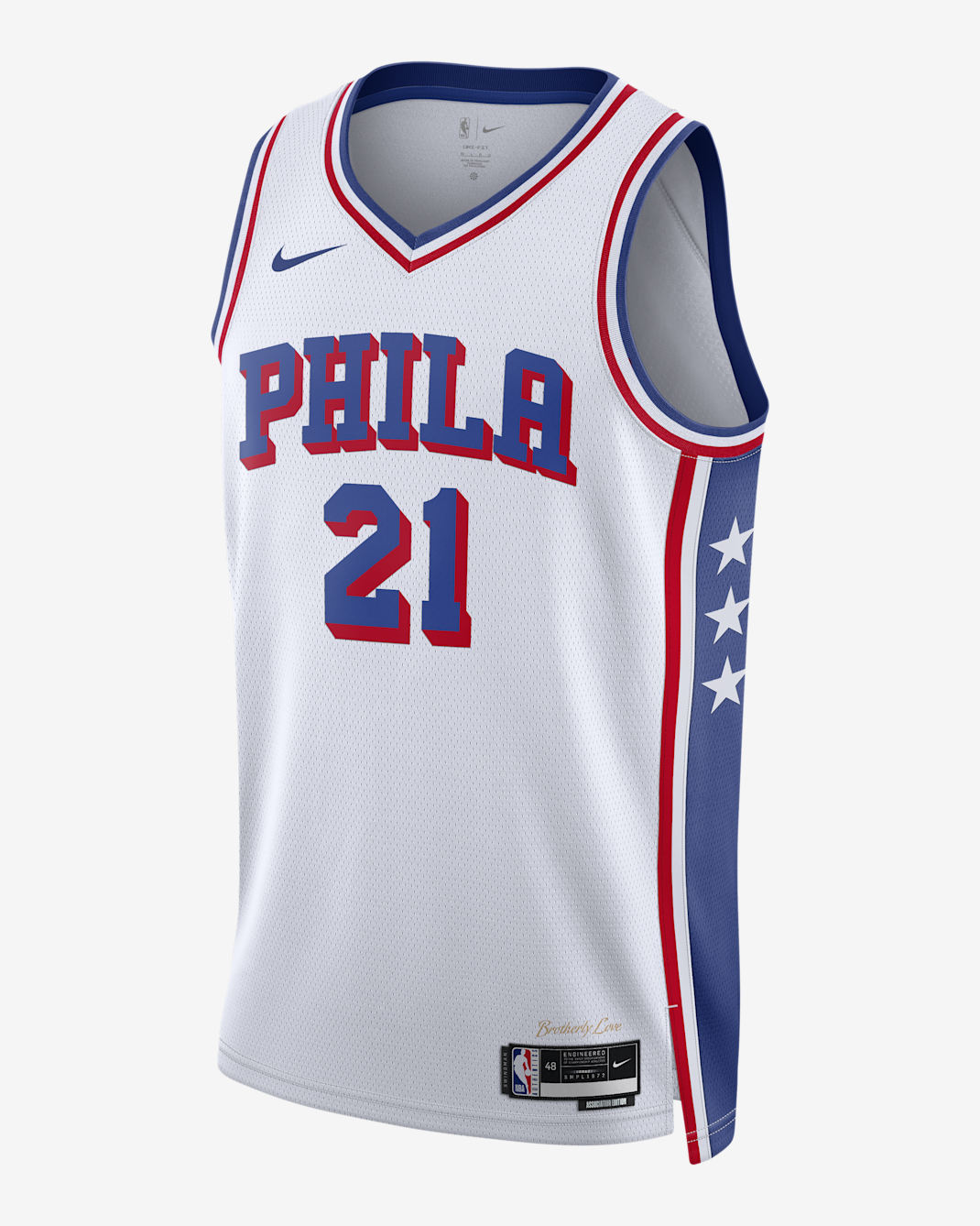 Joel Embiid Philadelphia 76ers 2023/24 Association Edition Men's Nike Dri-FIT NBA Swingman Jersey - White