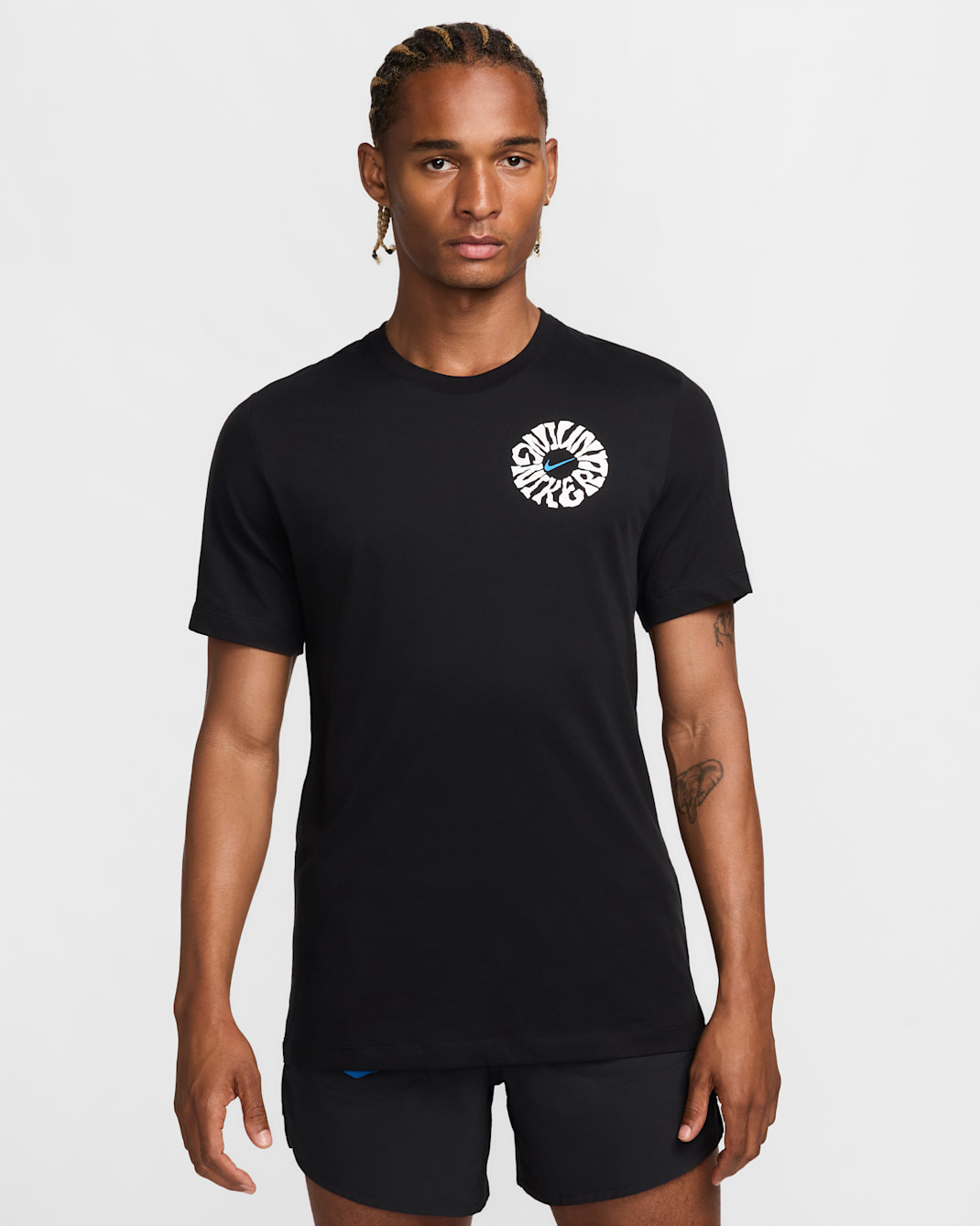 Nike Playera de correr Dri-FIT para hombre - Negro