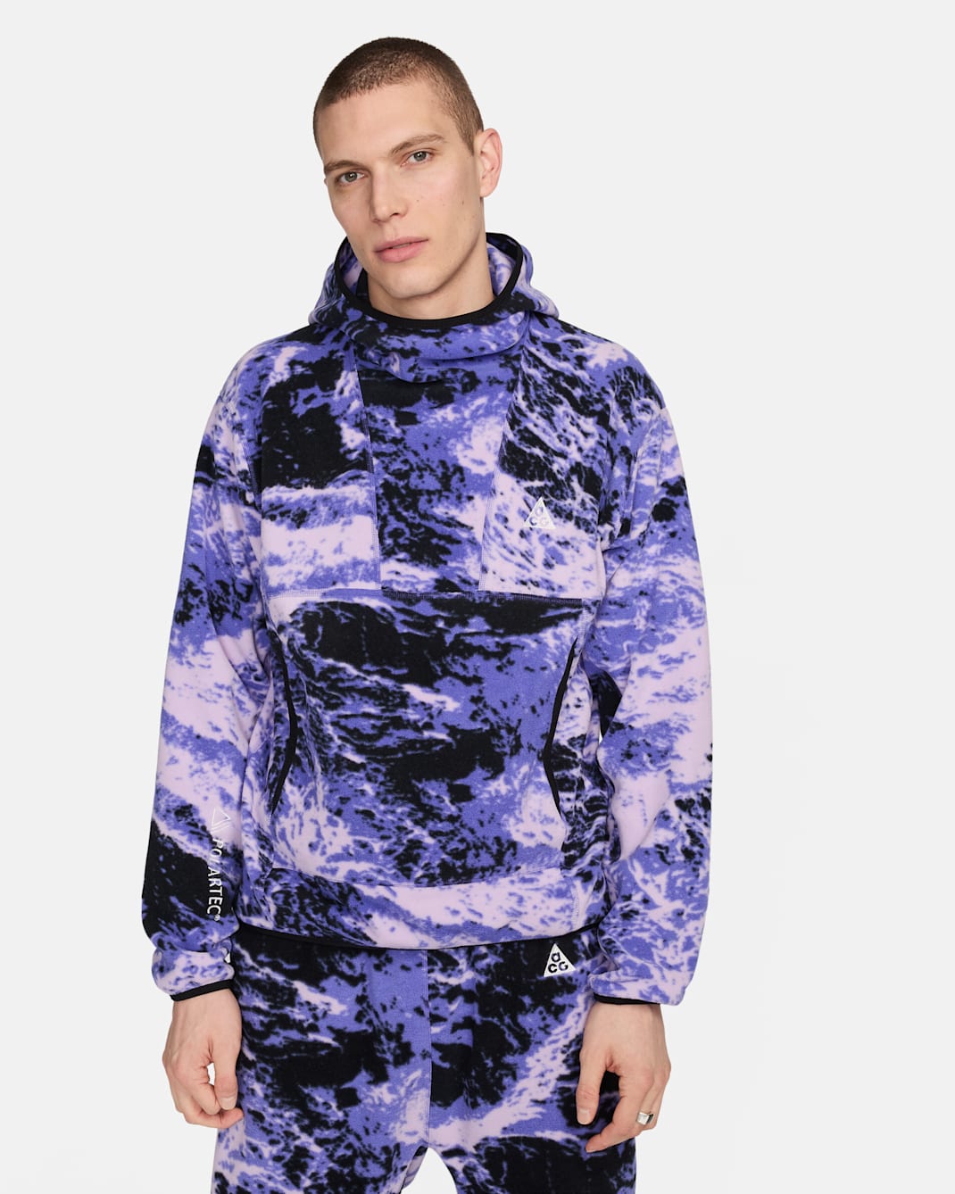 Nike ACG "Wolf Tree" Men's Allover Print Pullover Hoodie - Lilac Bloom/Black/Summit White