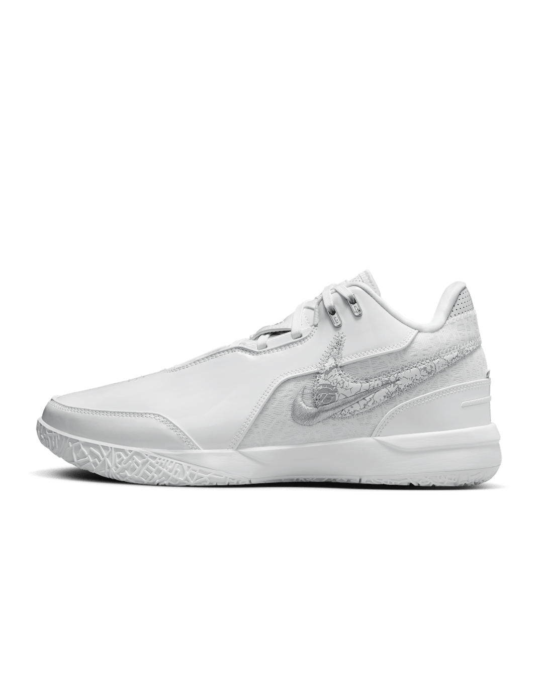 LeBron NXXT Gen AMPD EP Basketball Shoes - White/Metallic Silver/Light Smoke Grey