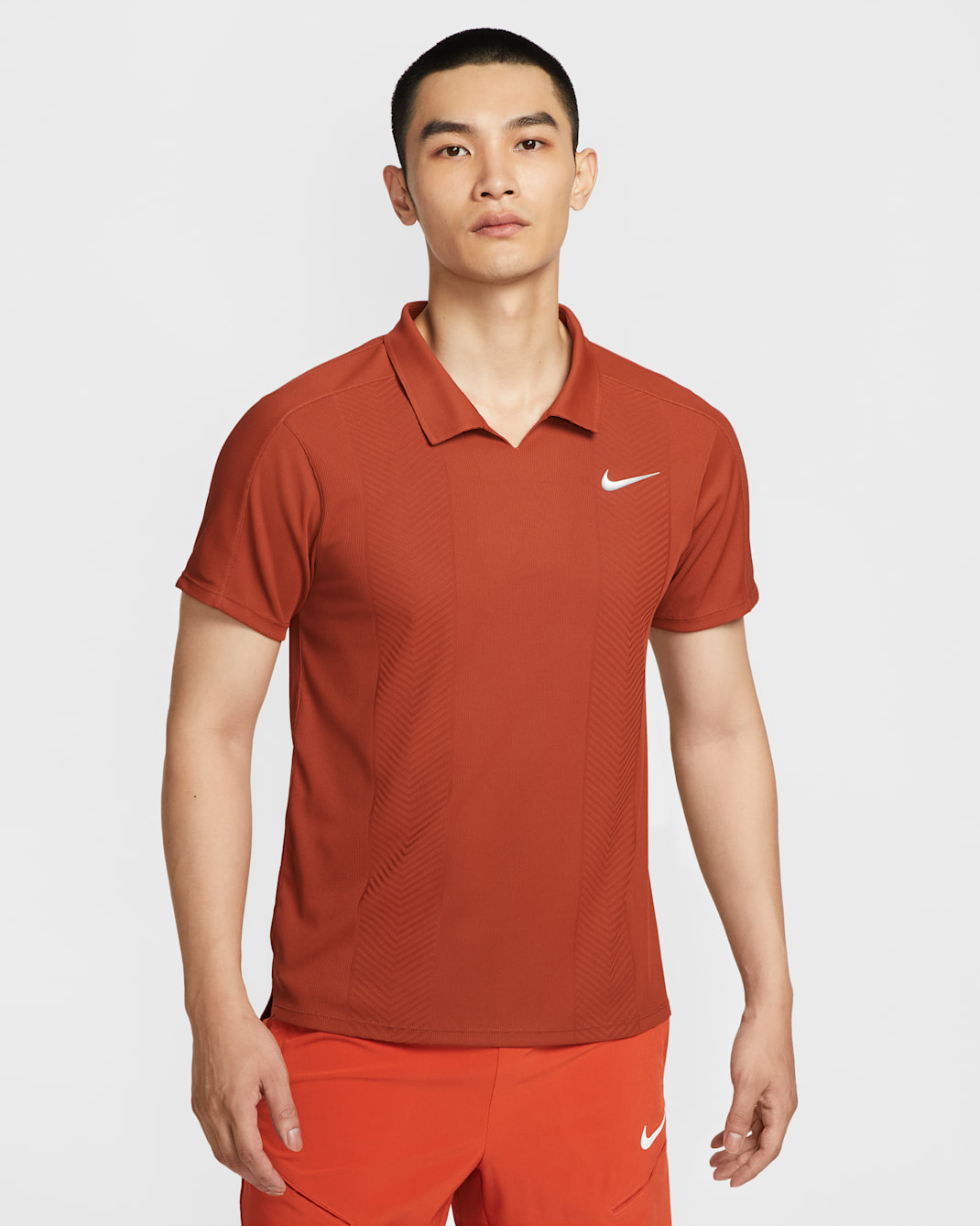 NikeCourt Slam Men's Dri-FIT ADV Tennis Polo - Rugged Orange
