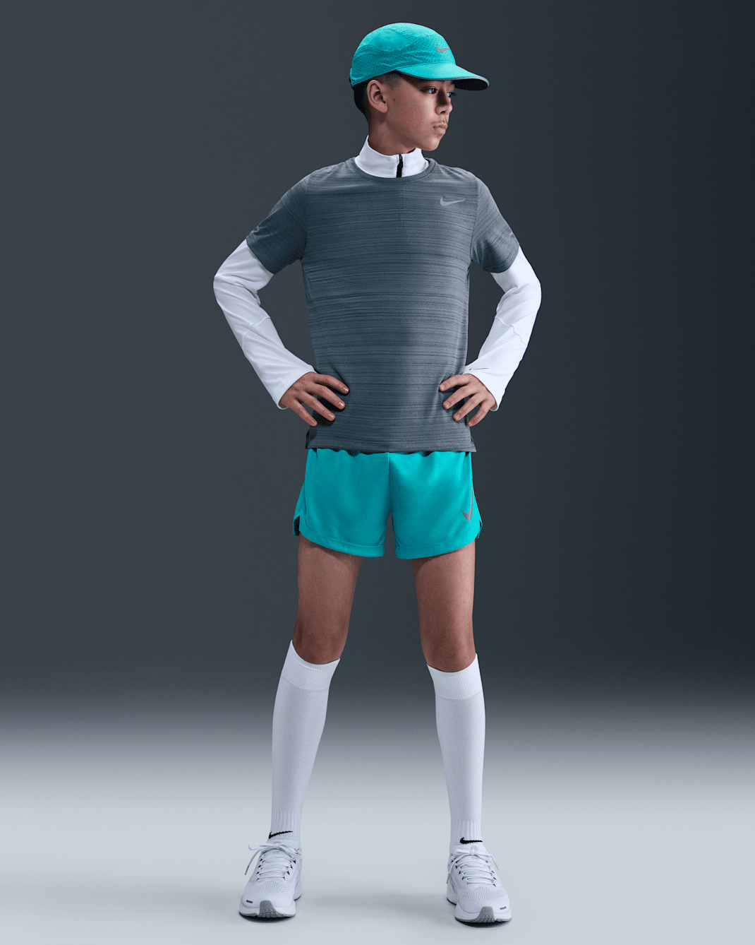 Nike Multi Big Kids' (Boys') Dri-FIT Split Shorts - Dusty Cactus/Black