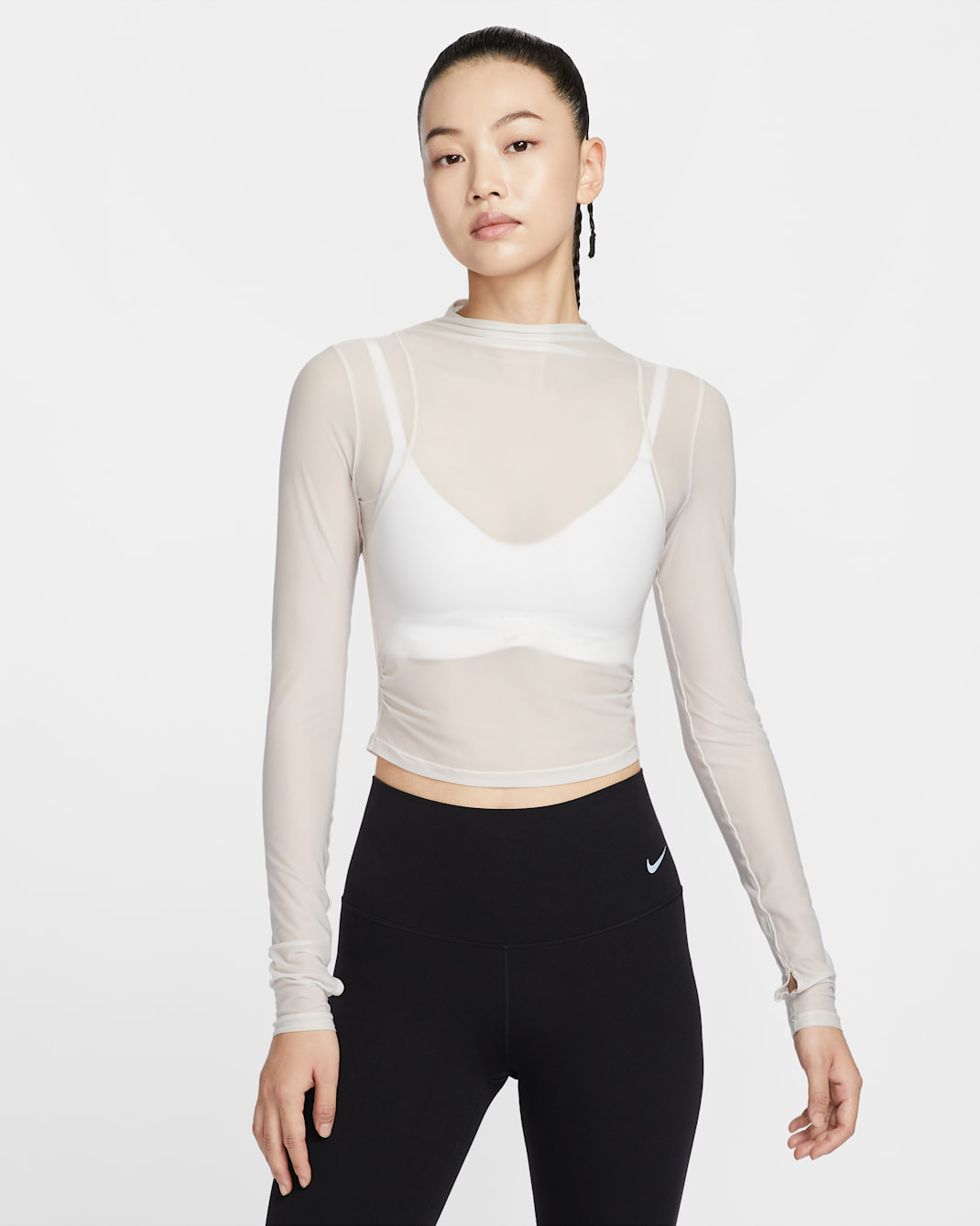 ナイキ ゼンビー ウィメンズ Dri-FIT ロングスリーブ シアー トップ - ライトオールウッドブラウン