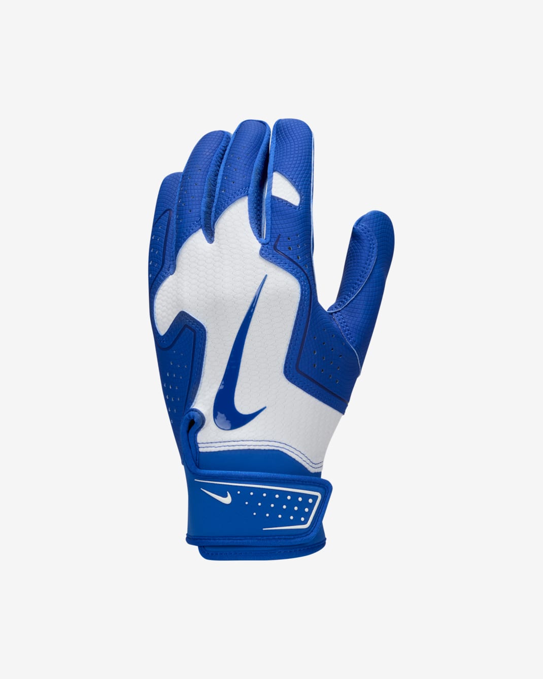 Nike Alpha 2.0 Baseball Batting Gloves - White/Game Royal/Game Royal