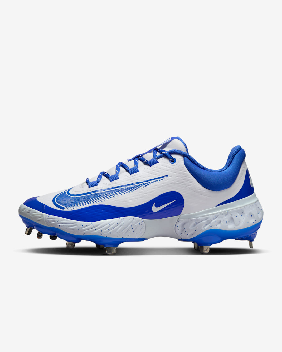 Nike Alpha Huarache Elite 4 Low Men's Baseball Cleats - White/Hyper Royal