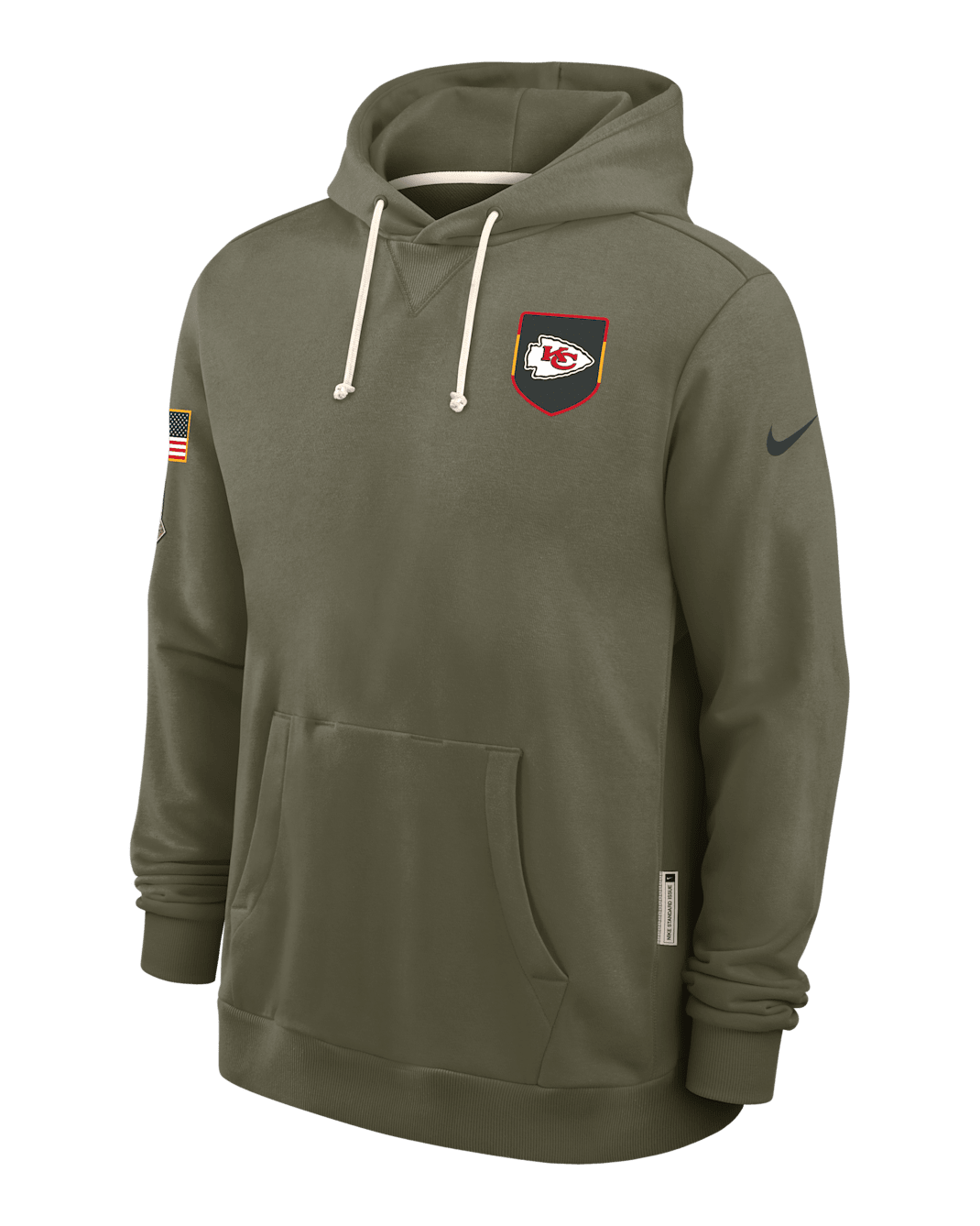 Kansas City Chiefs Salute to Service Sideline Dominant Force Men's Nike Dri-FIT NFL Pullover Hoodie - Olive