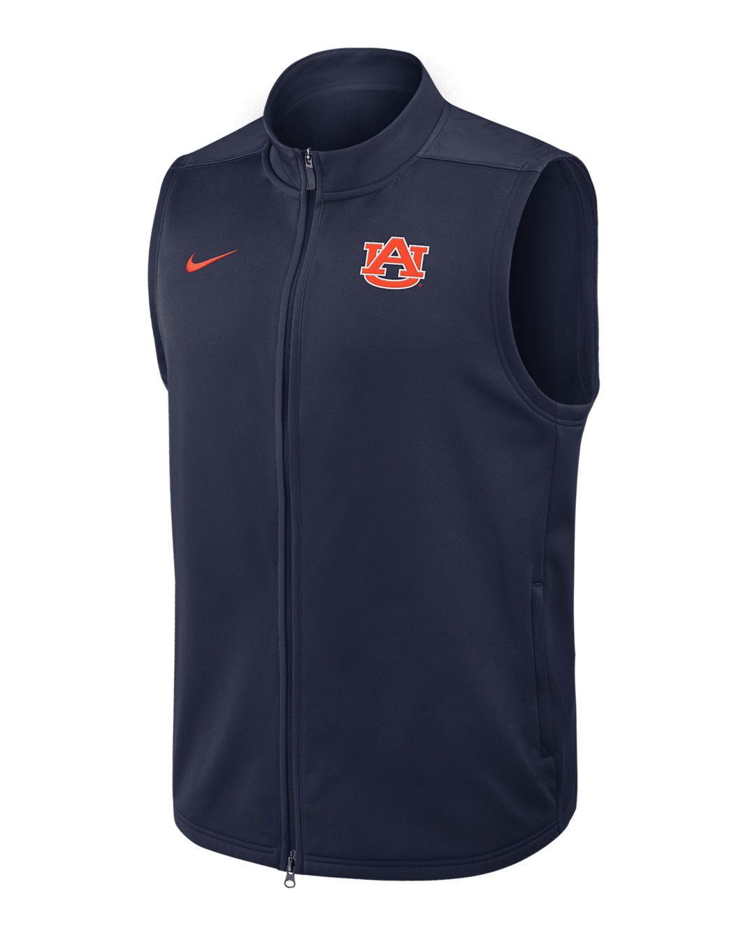 Chaleco universitario Nike Therma-FIT de cierre completo para hombre Auburn Victory - Azul marino