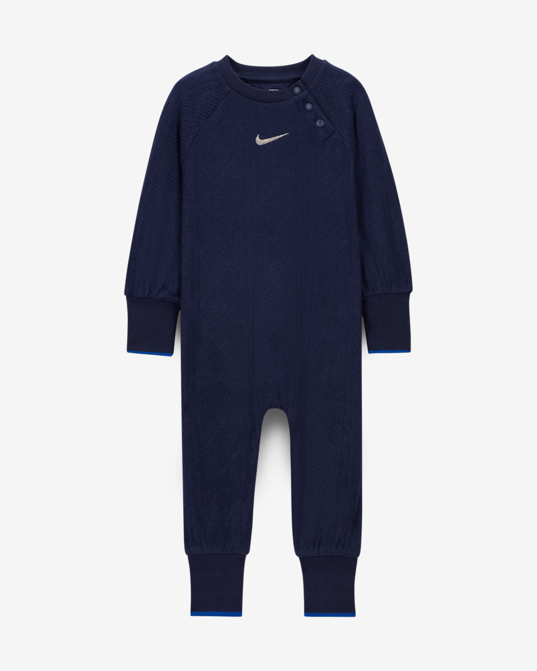 Nike ReadySet Baby (12-24M) Cable Knit Coverall - Midnight Navy