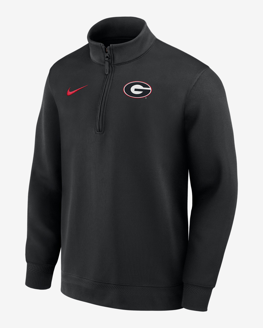 Georgia Coaches Men's Nike Dri-FIT College Long-Sleeve 1/2-Zip Top - Black