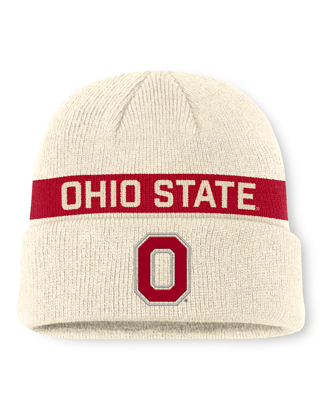 Ohio State Primetime Peak Utility Men's Nike College Cuffed Beanie - Natural