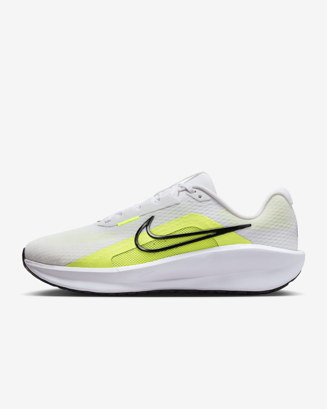 Nike Downshifter 13 Men's Road Running Shoes (Extra Wide) - White/Light Lemon Twist/Volt/Black