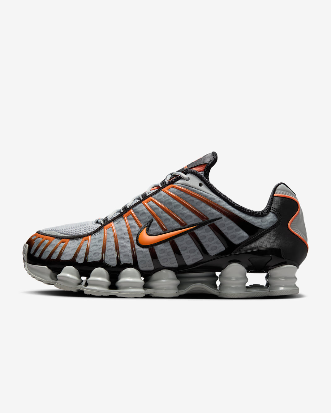 Nike Shox TL Men's Shoes - Light Smoke Grey/Black/Bright Mandarin