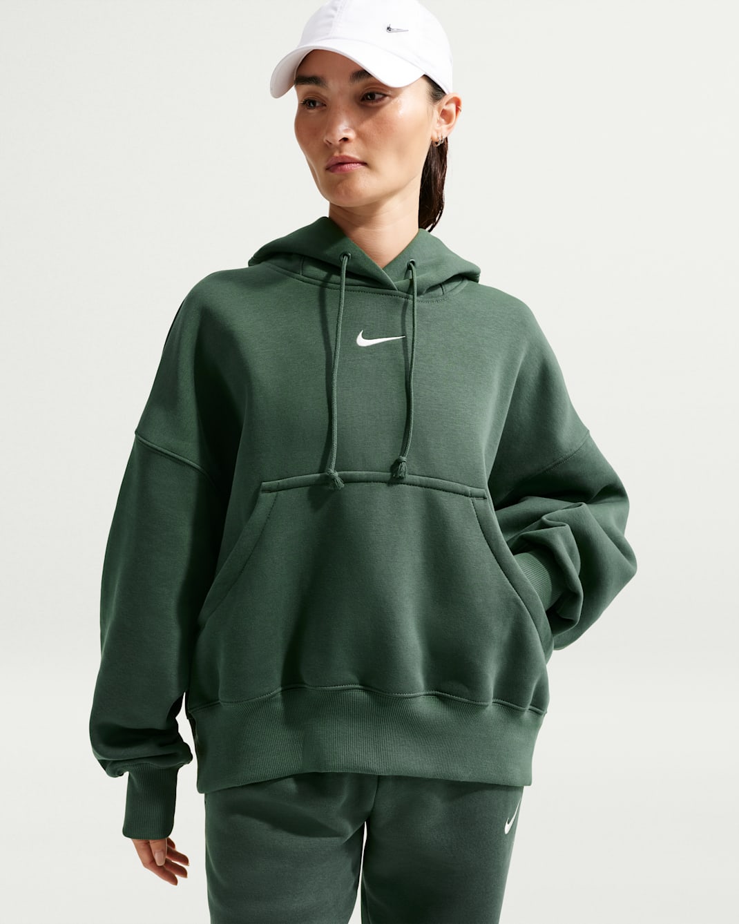 Sweat à capuche ultra-oversize Nike Sportswear Phoenix Fleece pour femme - Fir/Sail