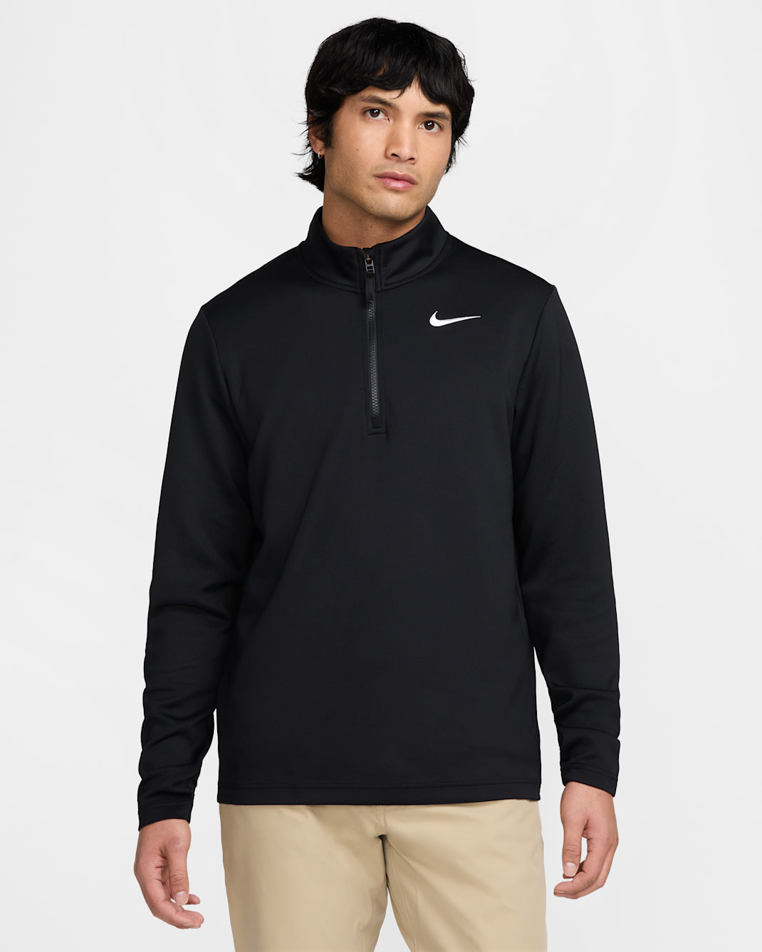 Nike Victory Men's Dri-FIT 1/2-Zip Golf Top - Black/Black/White
