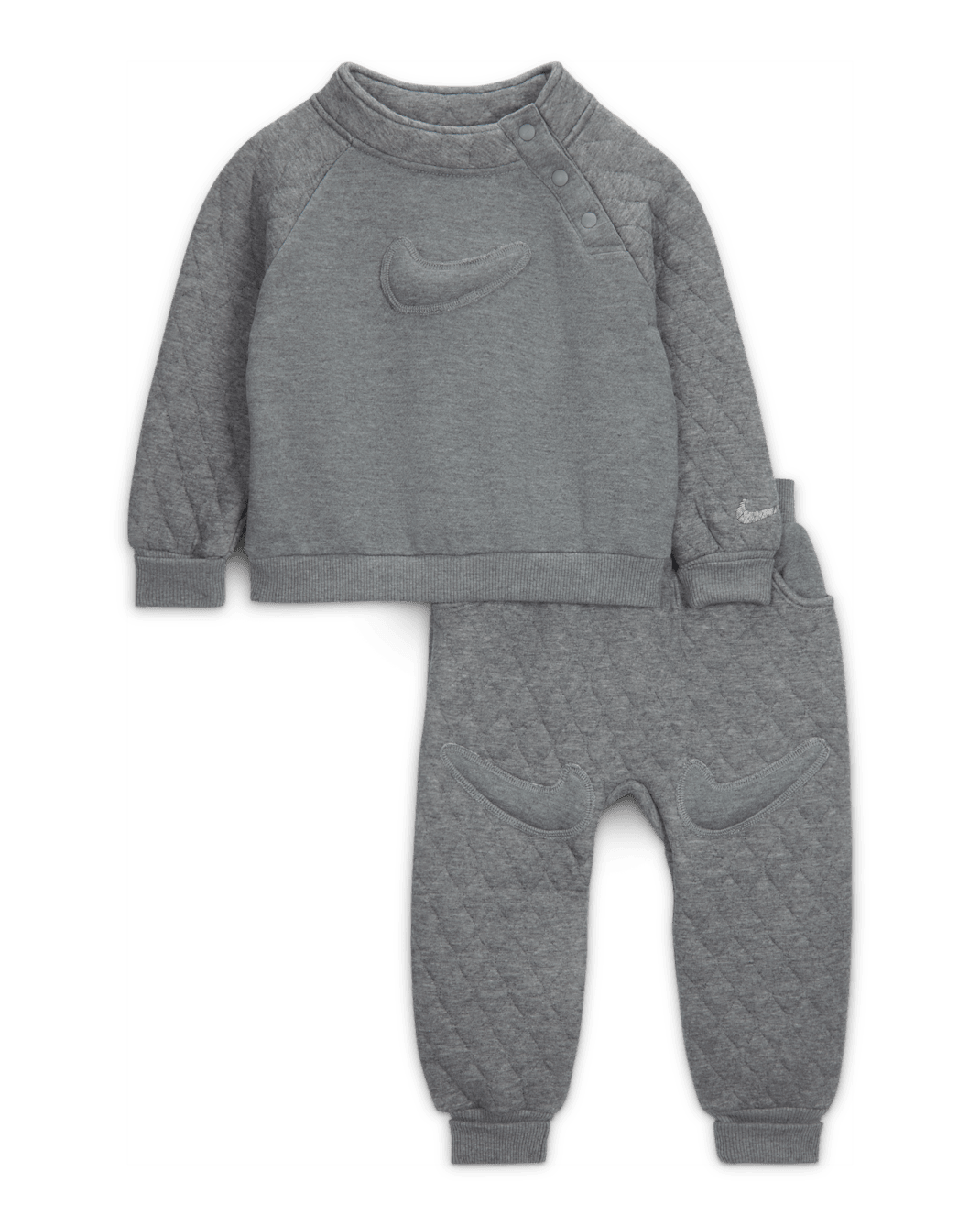 Nike Ready, Set! Baby (12-24M) 2-Piece Jogger Set - Carbon Heather