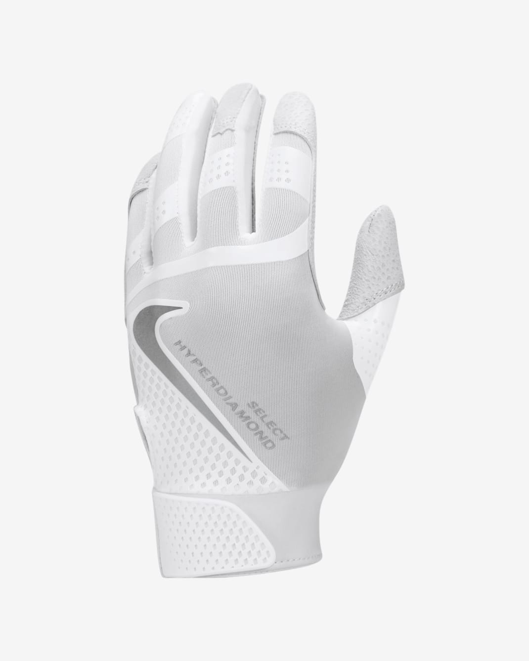 Nike Hyperdiamond Select Softball Batting Gloves - White