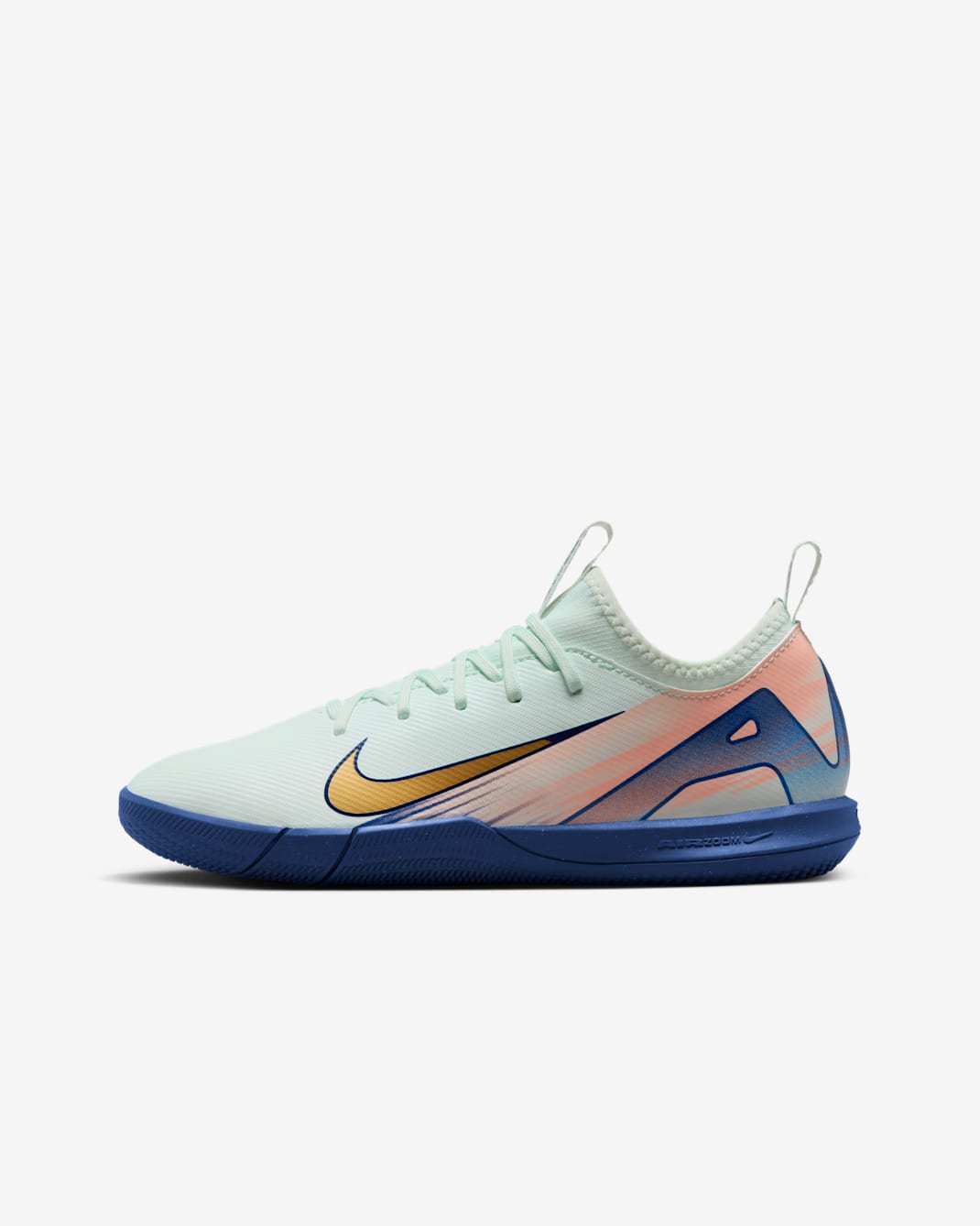 Nike Jr. Vapor 16 Academy Mercurial Dream Speed Big Kids' IC Low-Top Soccer Shoes - Barely Green/Crimson Pulse/Metallic Gold Coin