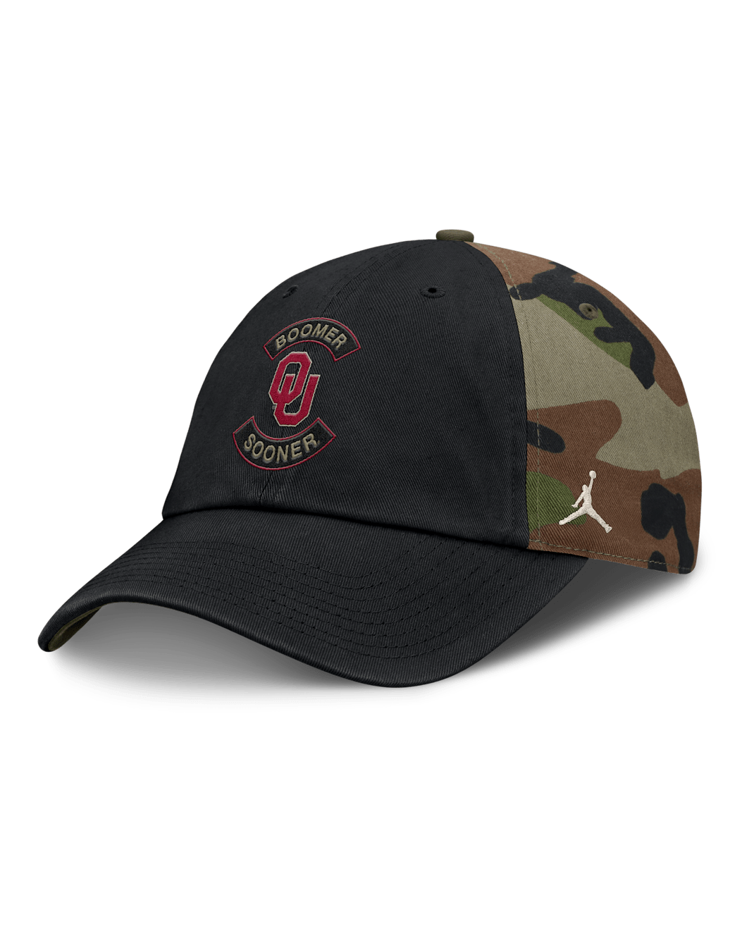 Gorra universitaria ajustable Nike para hombre Oklahoma 2025 Military Appreciation Club - Verde camuflaje