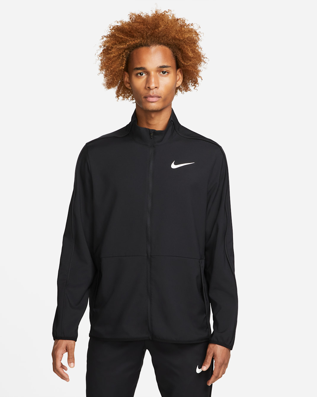 Chamarra de entrenamiento tejida para hombre Nike Dri-FIT - Negro/Negro/Blanco