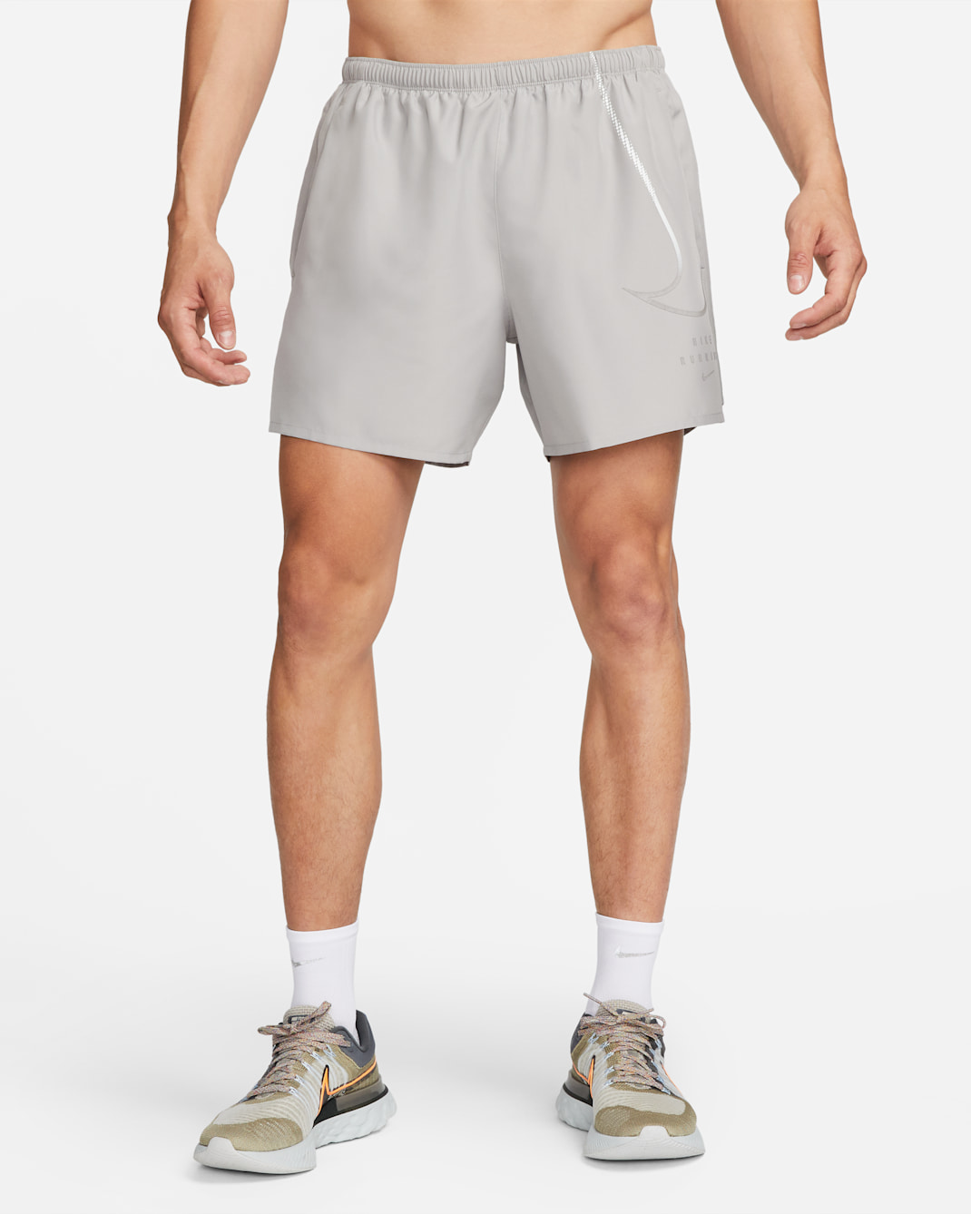 Nike Dri-FIT Run Division Challenger Men's 13cm (approx.) Brief-Lined Running Shorts - Cobblestone/Cave Stone