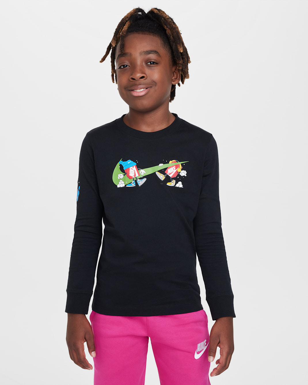 Nike Sportswear Older Kids' Long-Sleeve T-Shirt - Black