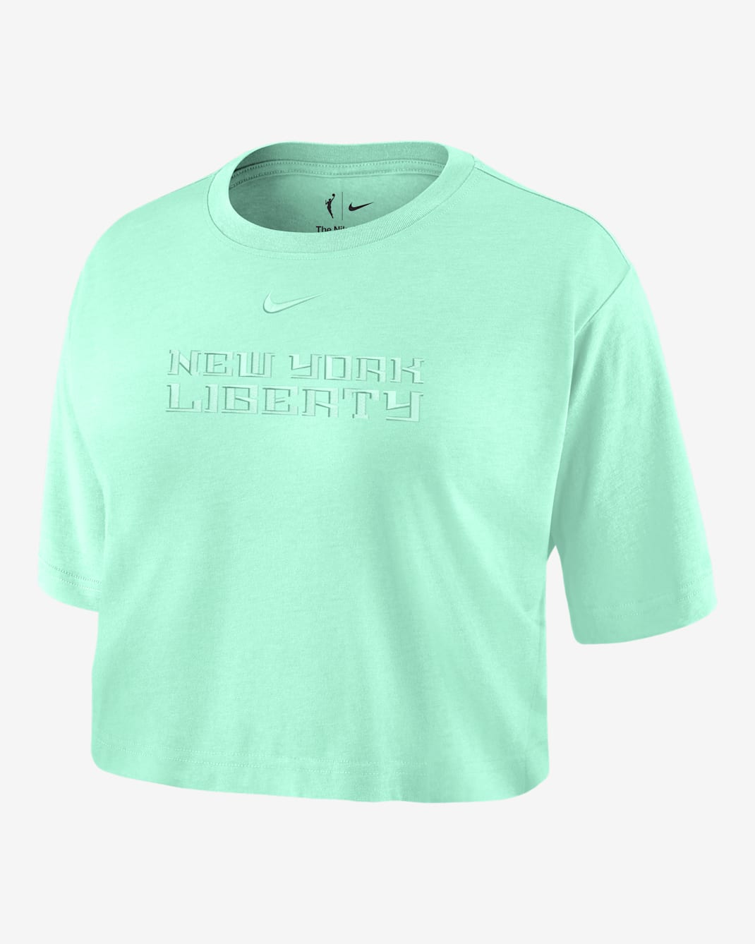 New York Liberty Women's Nike WNBA Cropped T-Shirt - Mint Foam