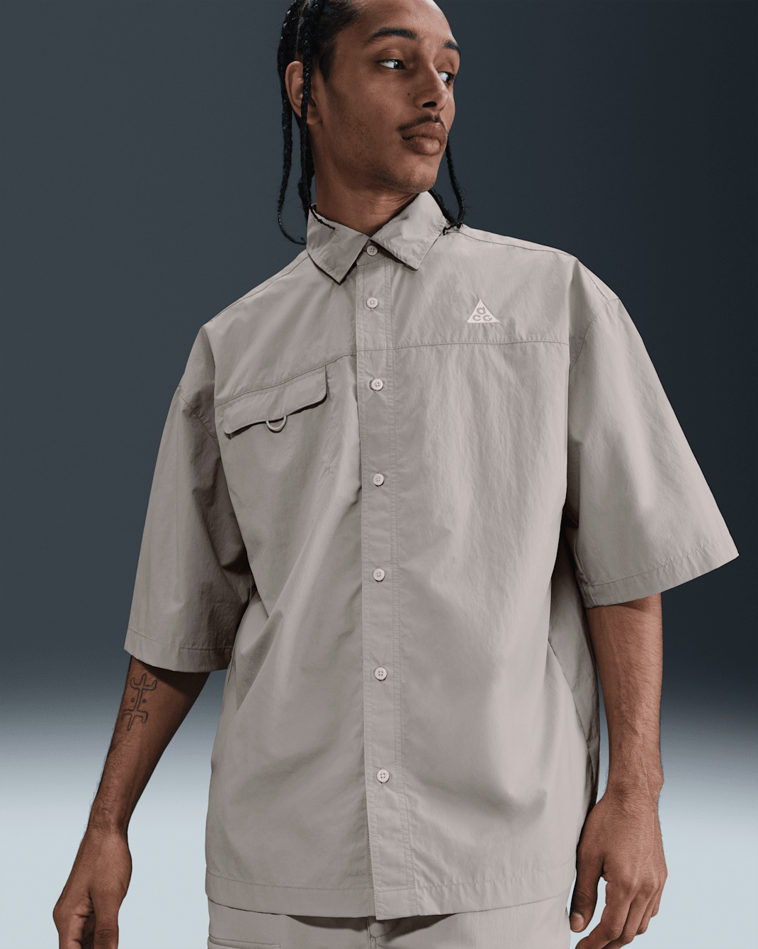 Nike ACG "Orb Weaver" UV Repel Short-Sleeve Shirt - College Grey/Football Grey/Summit White