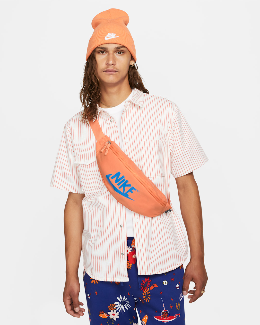 กระเป๋าคาดเอว Nike Heritage (3 ล.) - Orange Trance/Orange Trance/Light Photo Blue