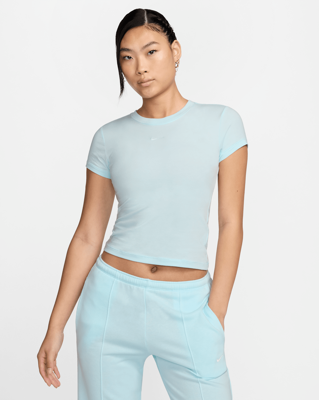 Nike Sportswear Chill Knit 女款 T 恤 - Glacier Blue/Glacier Blue