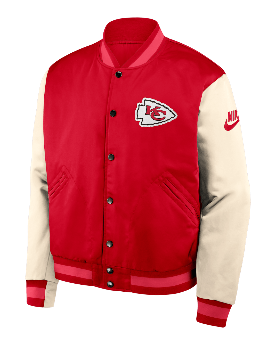 Kansas City Chiefs Rewind Legacy Men's Nike NFL Full-Snap Bomber Jacket - Red