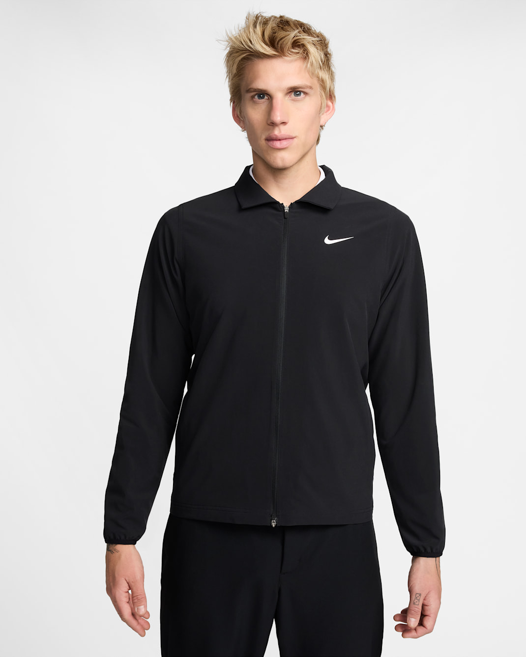 Veste de golf à zip déperlante Nike Tour pour homme - Noir/Blanc