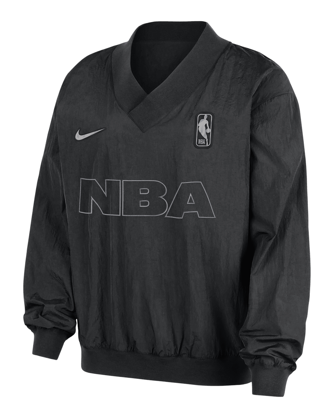 Playera de manga larga Nike de tejido Woven de la NBA de cuello en V para mujer Team 31 - Negro
