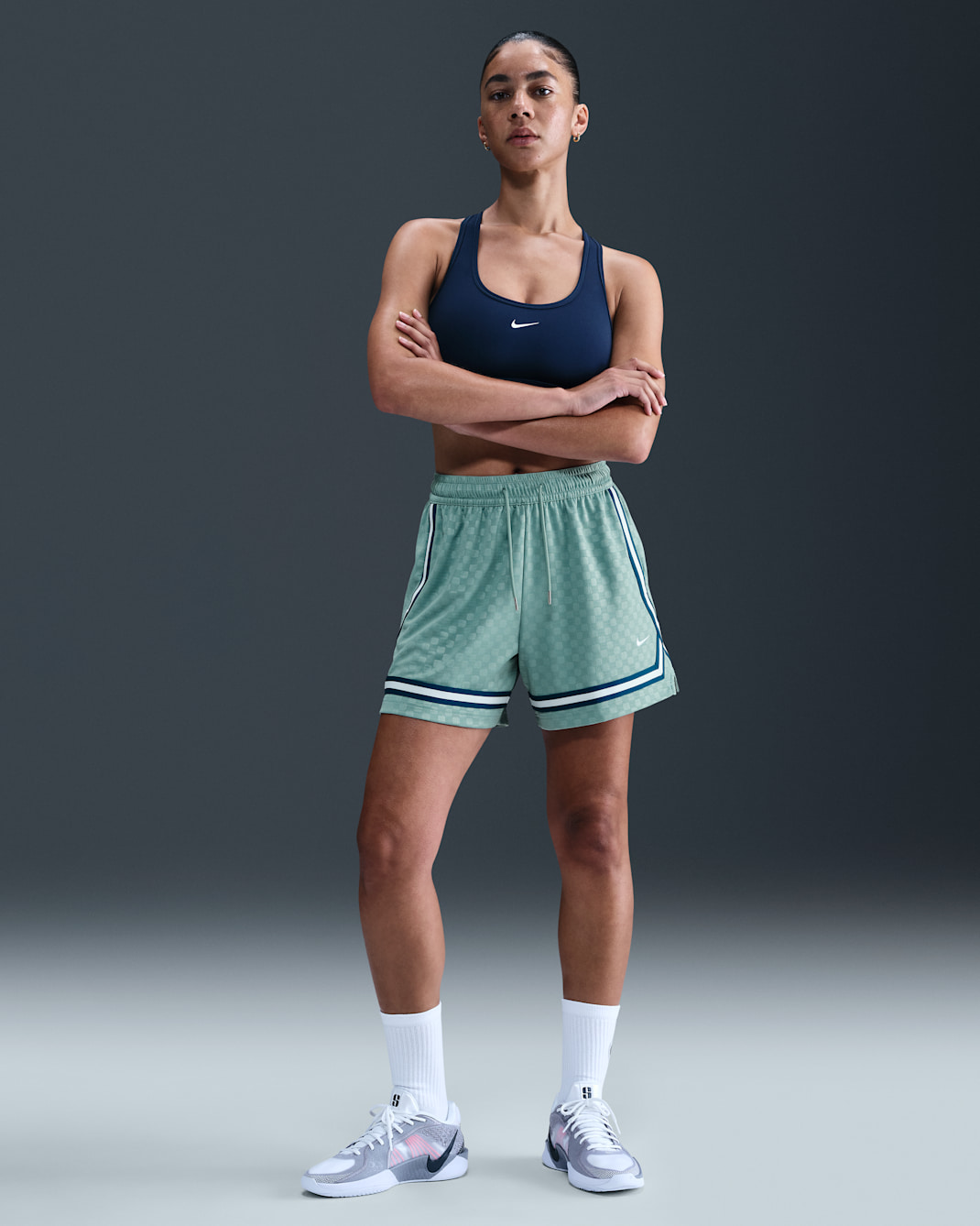 Nike Crossover Women's Dri-FIT Basketball Shorts - Cannon/Blue Force/White