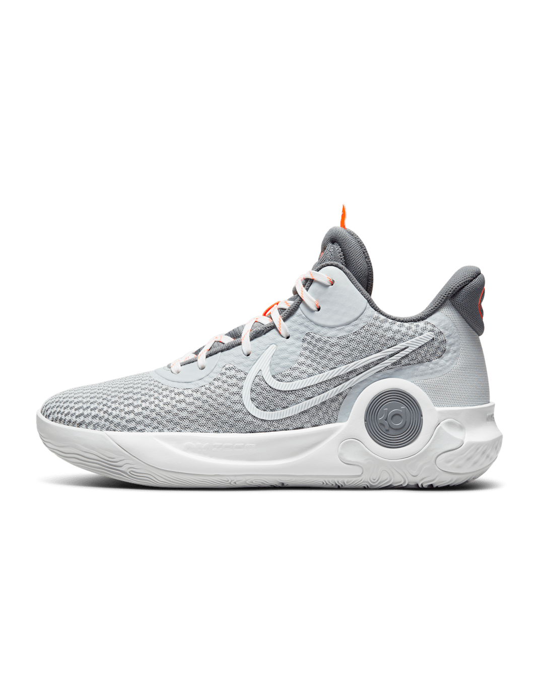 รองเท้าบาสเก็ตบอล KD Trey 5 IX EP - Pure Platinum/Cool Grey/Total Orange/ขาว