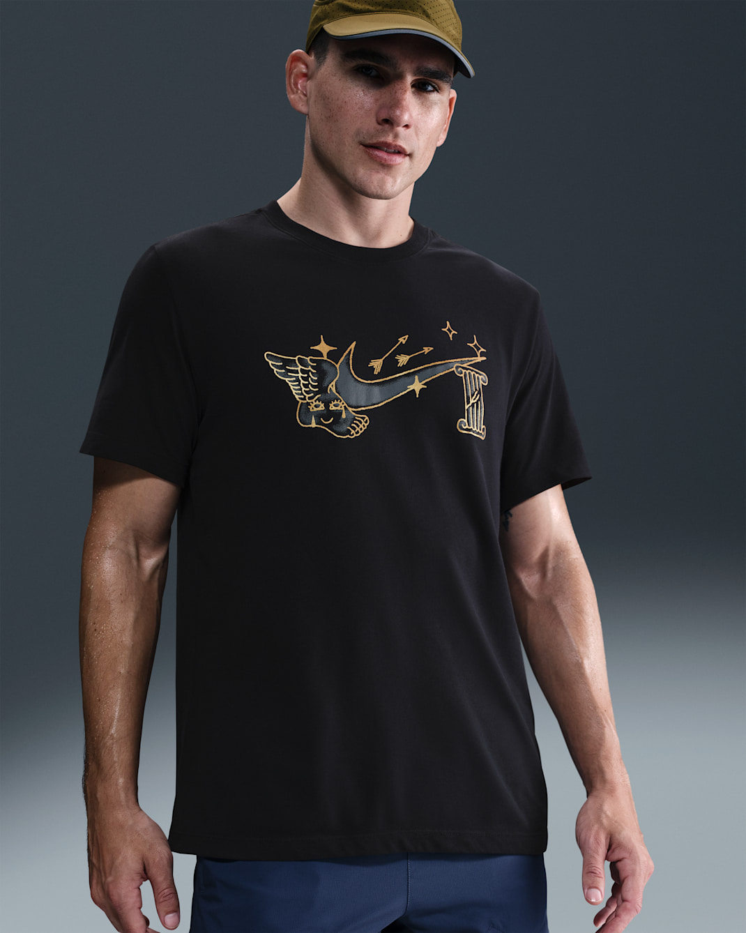 Playera de correr Dri-FIT para hombre Nike - Negro