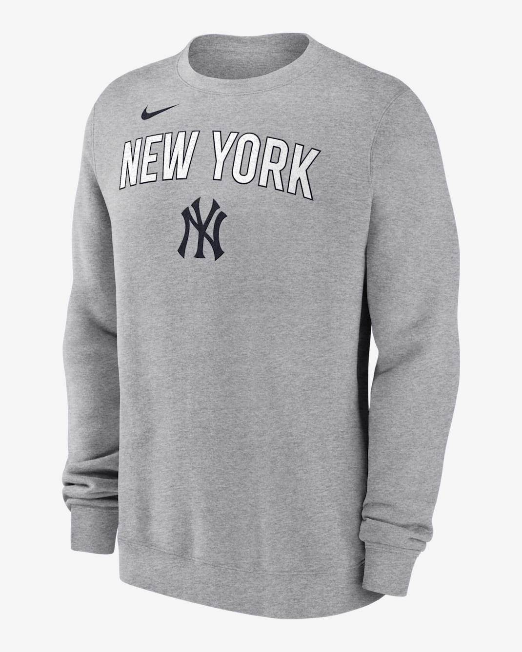 New York Yankees Men's Nike MLB Pullover Crew - Grey Heather