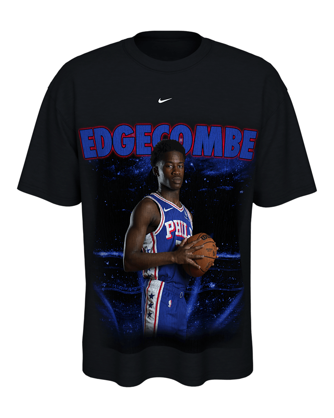 V.J. Edgecombe Nike Basketball Max90 T-Shirt - Black