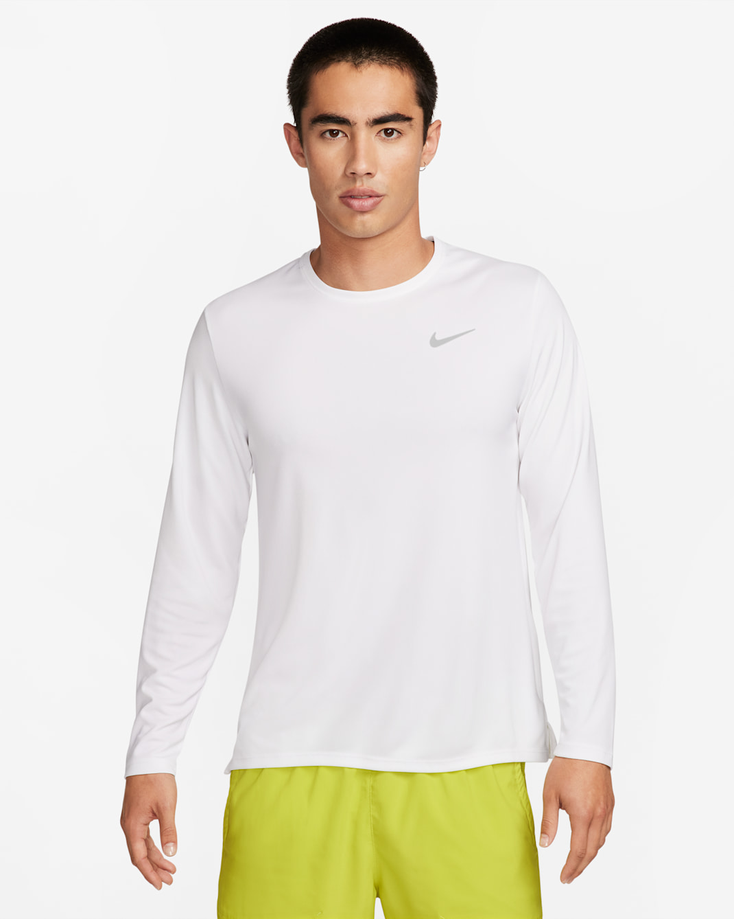 Nike Miler Men's Dri-FIT UV Long-Sleeve Running Top - White