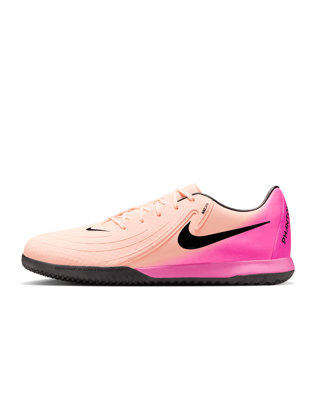 Nike Phantom GX 2 Academy Indoor/Court Low-Top Soccer Shoes - Crimson Tint/Pink Blast/Black