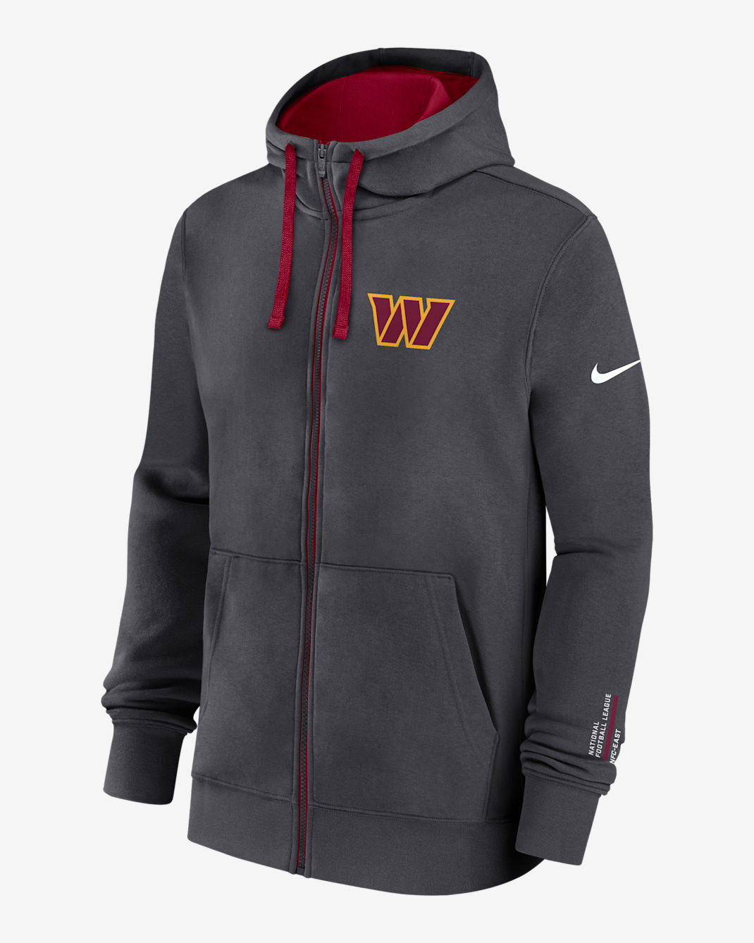 Washington Commanders Playbook Page Club Men's Nike NFL Full-Zip Hoodie - Anthracite