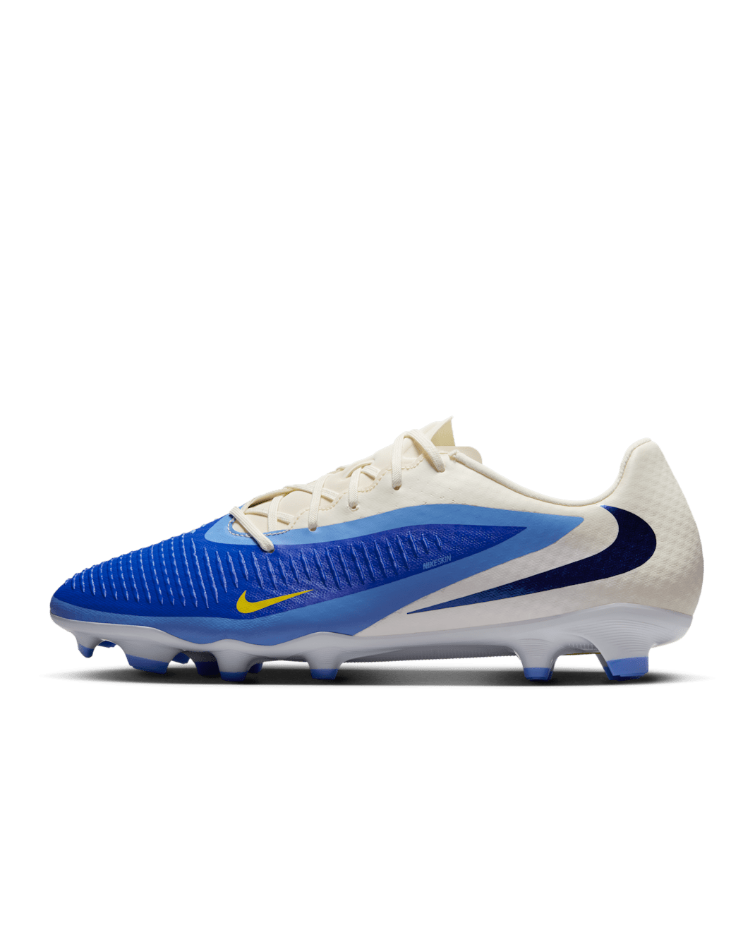 Tacos de fútbol para terrenos múltiples Nike Phantom 6 Low Academy - Azul carrera/Obsidiana oscuro