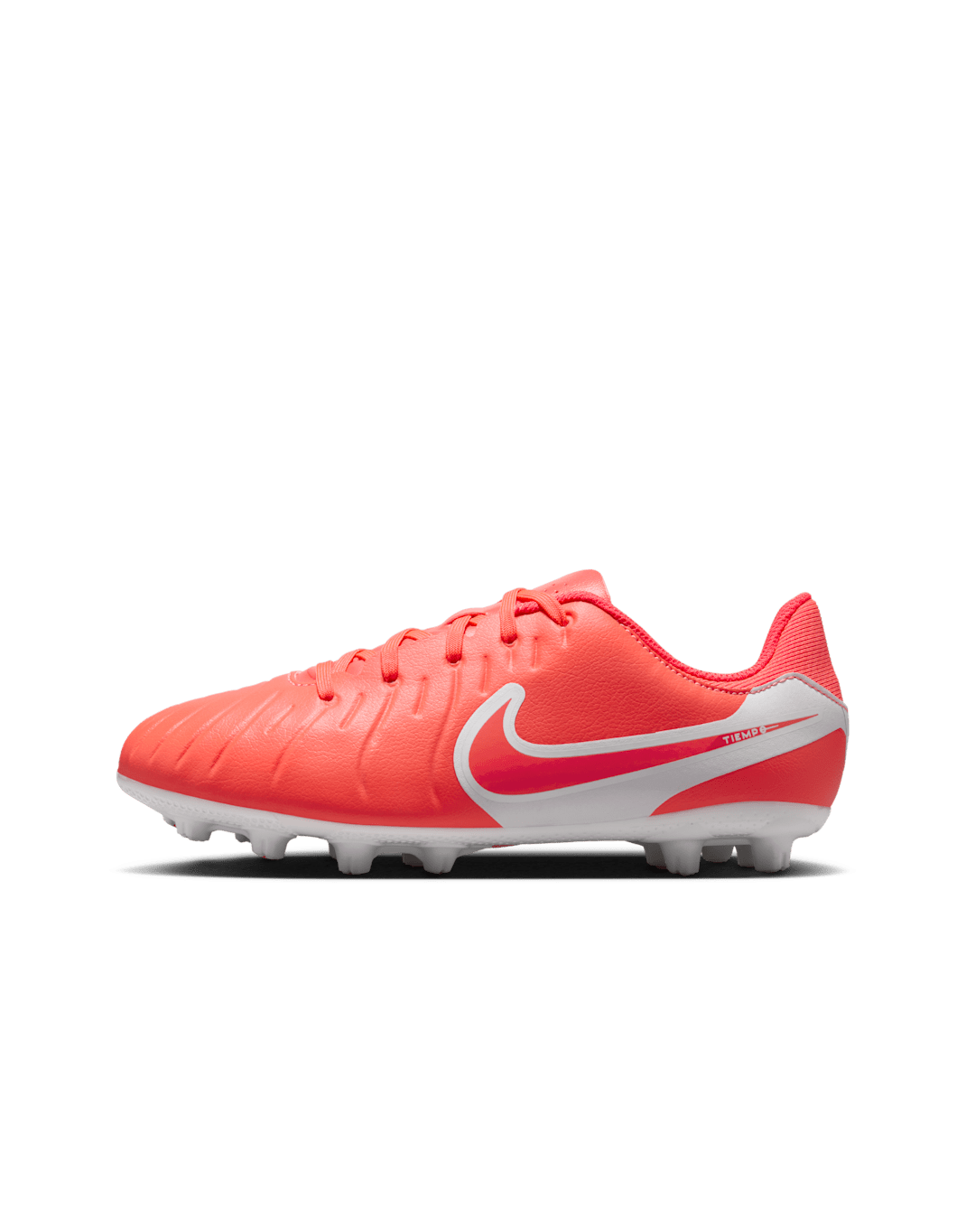 Nike Jr. Tiempo Legend 10 Academy Little/Big Kids' Hard-Ground Low-Top Soccer Cleats - Hot Lava/White