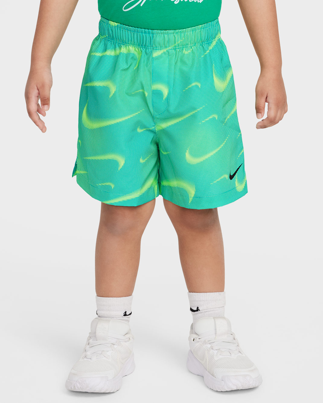 Shorts de tejido Woven con estampado Rhythm infantiles Nike Dri-FIT - Cactus empolvado