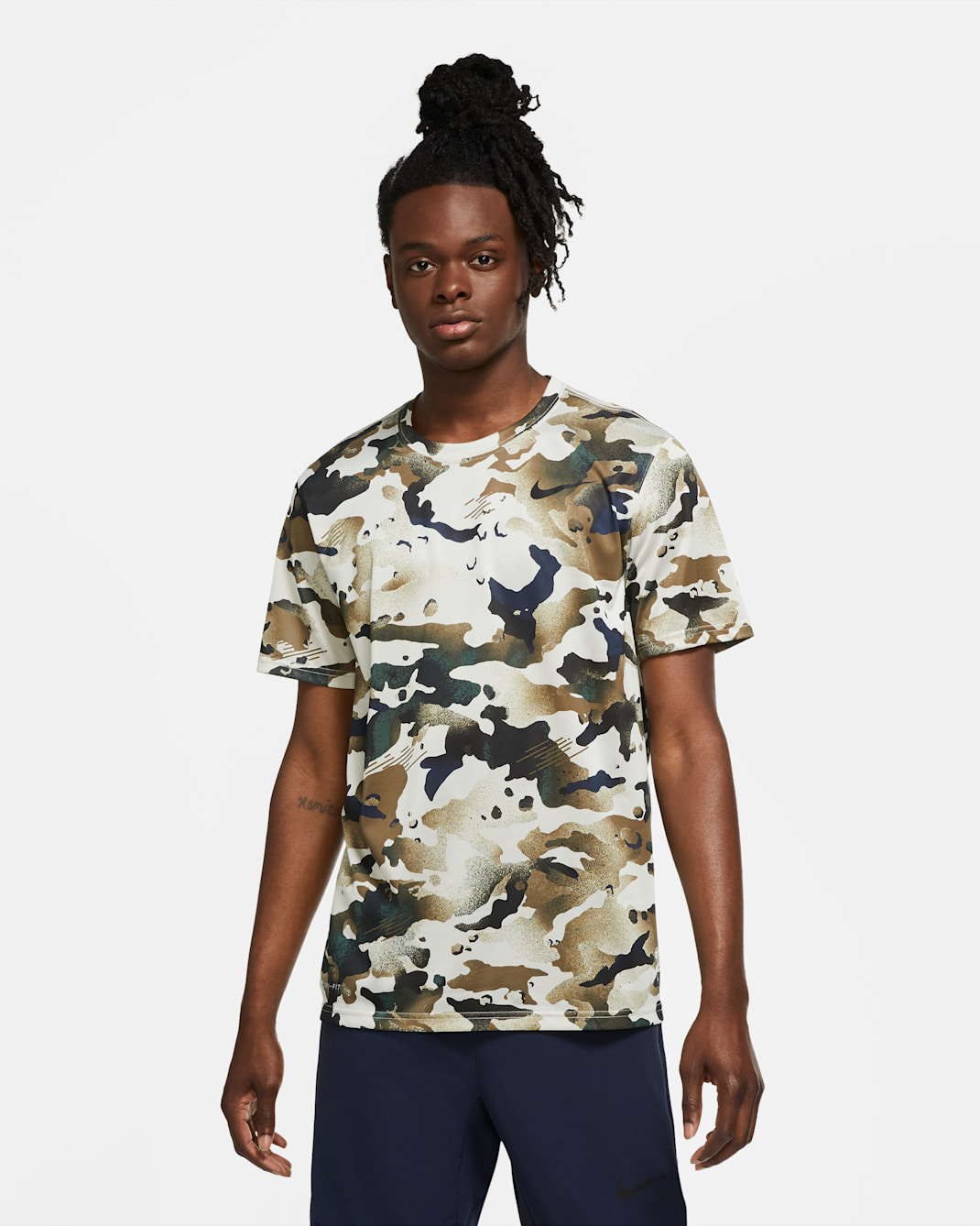 Nike Dri-FIT Men's Camo Training T-Shirt - Yukon Brown/Black