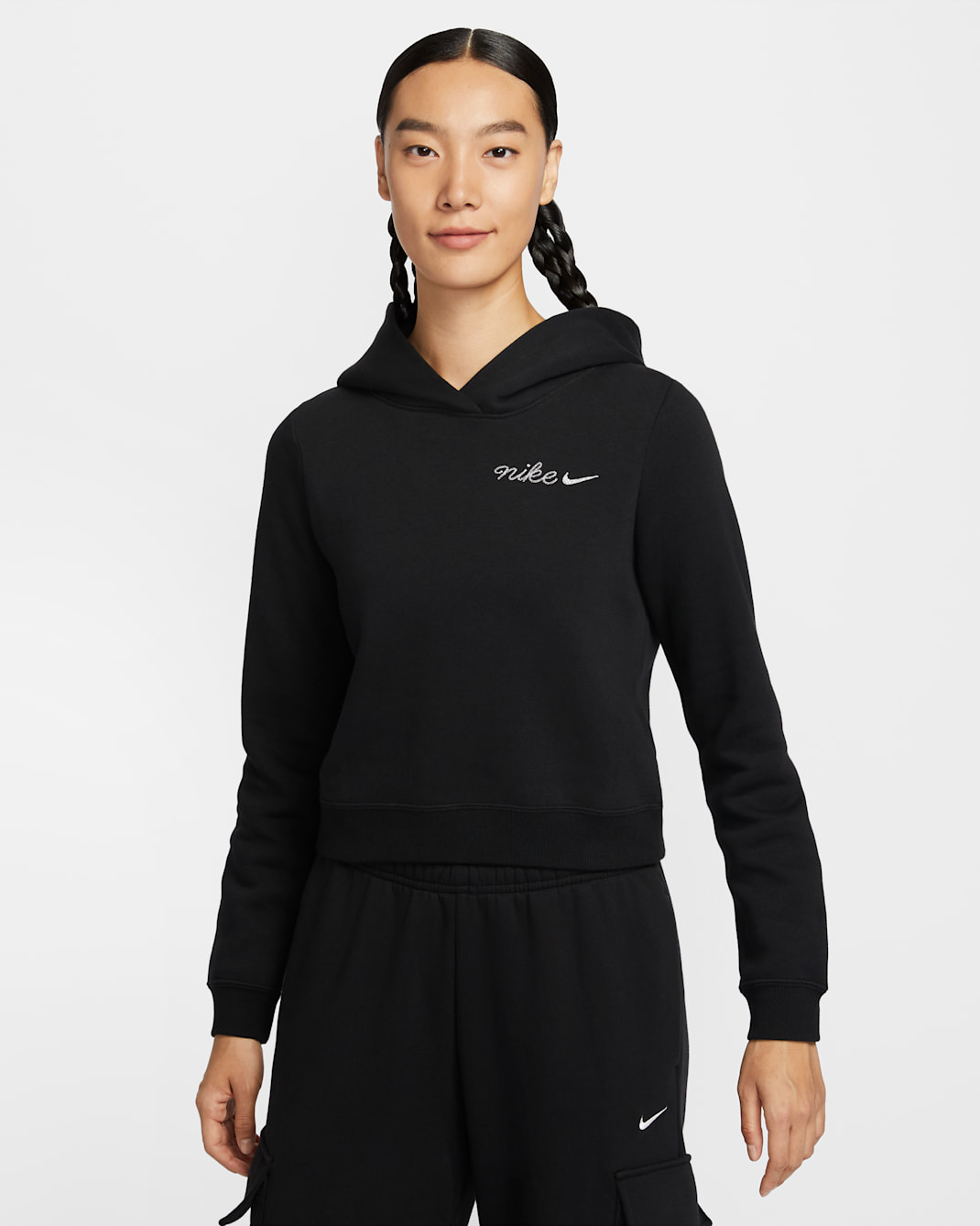 Nike Sportswear Phoenix Fleece Women's Shrunken Hoodie - Black