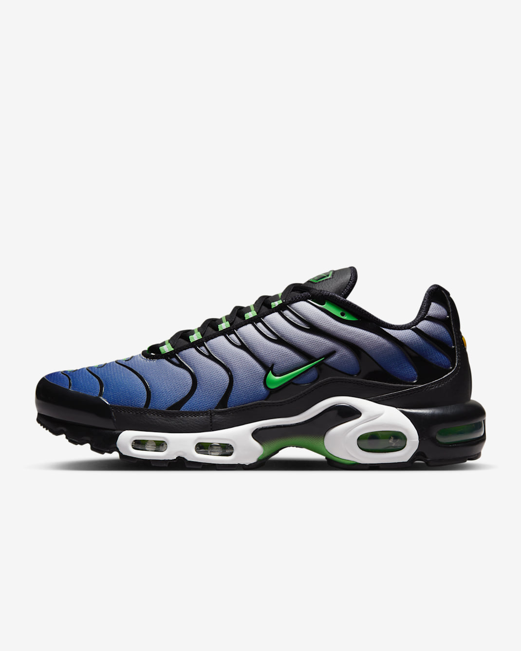 Nike Air Max Plus Men's Shoes - Black/White/Deep Royal/Scream Green