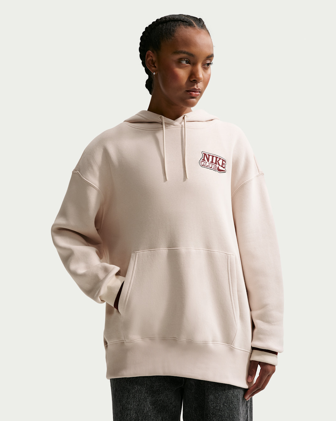 Nike Sportswear Phoenix Fleece Oversized hoodie voor dames - Light Orewood Brown