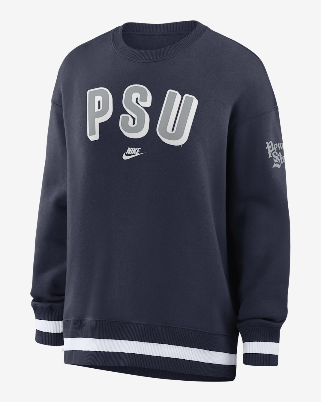 Penn State Legacy Phoenix Women's Nike College Oversized Pullover Crew - College Navy