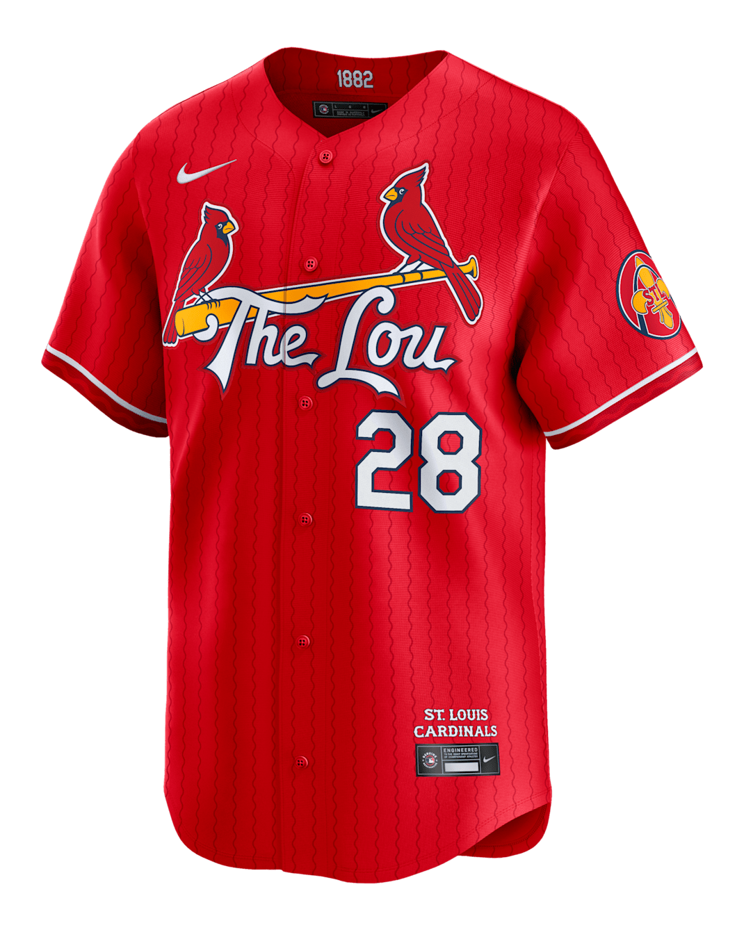 Jersey Nike Dri-FIT ADV de la MLB Limited para hombre Nolan Arenado St. Louis Cardinals City Connect - Rojo
